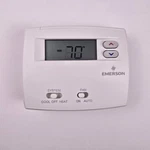 Emerson White Wall Thermostat Heat/cool Pump Non Programmable Used. Price: $28.99.