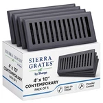 Sierra Grates 4" X 10" Contemporary Design Floor Register Granite Grey Fin... New. Price: $112.54.