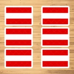 Austria Flag Vinyl Sticker 6-PACK Indoor Use Only, Red & White National Decals New. Price: $5.99.
