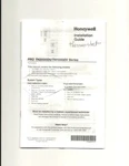 Honeywell Installation Guide User Manual TH2000DV / TH1000DV Used. Price: $11.20.
