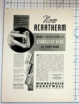 Vintage Minneapolis Honeywell Acratherm Thermostat Magazine Ad Used. Price: $17.10.