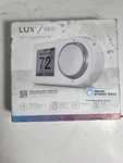 Lux Geo-wh Wi-fi Thermostat White Alexa Wheel Battery Only Option Open Box Nice!. Price: $30.59.