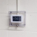 Taymac ZTC100 Clear Plastic Low Profile Locking Thermostat Small, New. Price: $25.00.