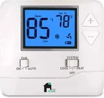 Econohome Non-programmable Thermostat For Heat & Cooling Temperature Cont New. Price: $52.00.