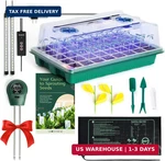 Seed Starter Kit With Grow Lights & Heat Mat 40-CELL Tray, Humidi New. Price: $43.73.