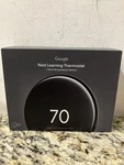 Google Nest Learning Thermostat (4TH Gen) Polished Obsidian Sealed New. Price: $183.60.
