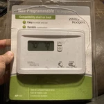 White Rodgers Heat / Cool Thermostat Wht NP100 Nob Non-programmable Open. Price: $16.00.