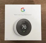 Google Nest Learning Thermostat Gen Programmable Dial White Circular T3015 New. Price: $120.00.