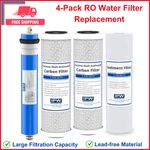 Complete 4-PACK Ro Water Filter Replacement Kit For Krystal Pure KR10 System Wqa New. Price: $65.46.