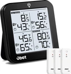 Obet Indoor Outdoor Thermometer Wireless With 3 Sensors Weather Station Temperat New. Price: $34.79.