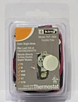 King TK1T-2BW Double Pole Adjustable Bright White Built-in Thermostat 25A New. Price: $34.95.