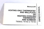 Honeywell Thermostat Model T8085D T8182 T8125 Owner Manual Preowned Used. Price: $13.96.