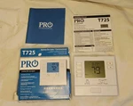 PRO1 T725 Heat Pump Conventional Digital Thermostat Day 5/1/1 New Open Box Used. Price: $49.99.