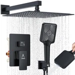 Shower System Modern Rain Brass Faucet Set With Valve And Diverter Mix... New. Price: $192.00.