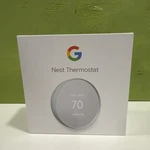 Google Nest G4CVZ Programmable Wi-fi Thermostat Fog Gray New. Price: $75.00.