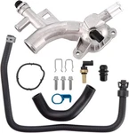 Engine Coolant Housing Water Outlet Aluminum With Hoses & 2 New. Price: $45.64.