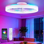 Ceiling 20 Inch Rgb Led Light Remote App Control White WJCF04 Oritham Fans New. Price: $124.99.