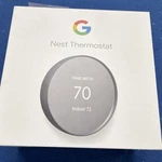 Google Nest Thermostat Programmable Wi-fi App Control Gray Digital Display New. Price: $40.00.
