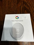 Google Nest Thermostat G4CVZ GA03000-US Snow Open Box, Unused. Price: $49.99.