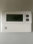 Saswell Easy To Read Thermometer With Fan Control Display White Tested T21HTW-0 Used. Price: $18.00.