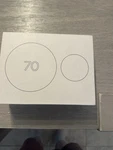 Google Nest Learning Thermostat With Sensor Silver White Programmable Open. Price: $225.00.