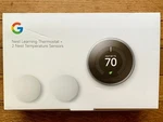 Brand New Google Nest Learning Thermostat & 2 Temperature Sensors Free Shipping!. Price: $135.00.
