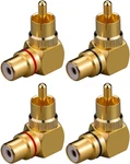 Rca Right Angle Adapter 90 Female Gold-plated Connector For Wall Moun New. Price: $12.98.