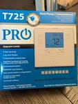 PRO1 Iaq T725 5+1+1 Day Dual-powered Programmable Thermostat, 2H/1C New. Price: $54.95.