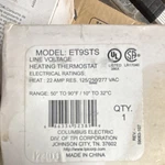 Columbus Electric ET9STS Line Voltage Thermostat 125/250/277V Rotary Knob Open. Price: $44.99.