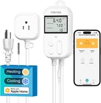 Meross Smart Temperature Controller 15A 1800W, Wi-fi Thermostat New. Price: $49.95.