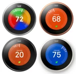Google Nest Learning Thermostat Programmable 3RD Generation Open Box. Price: $129.99.