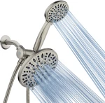 Aquadance 7" Premium High Pressure 3-WAY Rainfall Combo With Stainless Steel Hos New. Price: $53.21.