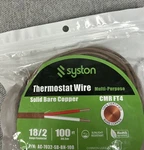 18/2 Syston Thermostat Doorbell Havc Wire, 7032 CL3R 100' New. Price: $22.99.