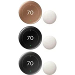 *read Google Nest 4TH Gen Learning Thermostat + Temperature Sensors Choose Color New. Price: $189.99.