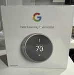 Sealed: Google Nest 3RD Gen Learning Wifi Thermostat Stainless Steel T3007ES New. Price: $125.00.