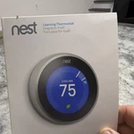 Nest Learning Thermostat Wi-fi Digital Display Dial Control Round 2 Heads Open. Price: $100.00.