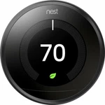 Black Google Nest 3RD Generation Learning Programmable Thermostat Kit T3016US Open. Price: $118.95.