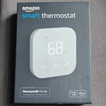 Amazon Smart Thermostat White, Fi, Works With Alexa, Programmable Open. Price: $35.00.