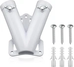 Double Flag Pole Bracket Holder For Outside House, V Shape Sturdy Aluminum Alloy New. Price: $23.22.