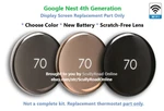 Choose Color: Google Nest 4TH Thermostat: Polished Gold, Silver, Obsidian Black New. Price: $84.95.
