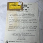 Smith-gates Corp. TEM1535 Vintage Electric Heat Wall Thermostat Instructions F Used. Price: $13.50.