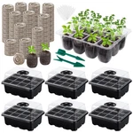 Hahood 6 Pack 12-CELLS Seed Starter Tray Kit With Humidity Dome And Base, Ger... New. Price: $32.39.