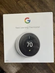 Google Nest Learning Thermostat 3RD Gen Stainless Stell T3007ES New Sealed. Price: $174.99.