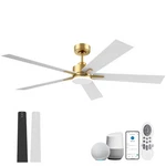 60" Smart Ceiling Fan With Lights Remote,control Via Alexa Google Voice App W... New. Price: $289.87.