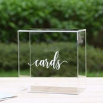 Uniqooo Clear Acrylic Card Box W/slot, Thick Diy Wedding Blank White Prin... New. Price: $66.85.