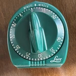 Vintage Kitchen Timer Lux 60 Minute Minder Atomic Rocket Knob Retro Forest Green Used. Price: $32.99.