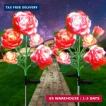 10 Led 7-COLOR Changing Solar Rose Flower Lights Garden Decorations Outdoor Wate New. Price: $43.73.