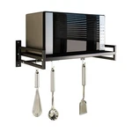 Wall Mount Microwave Oven Shelf Rack For Kitchen Home Black Carbon Steel Counter New. Price: $71.57.