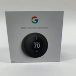 New Google Nest Learning Thermostat Smart Black T3016US. Price: $139.99.