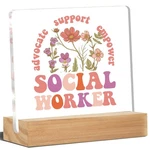 Social Worker Gifts For Women, Desk Decor Acrylic Plaque S... New. Price: $14.95.